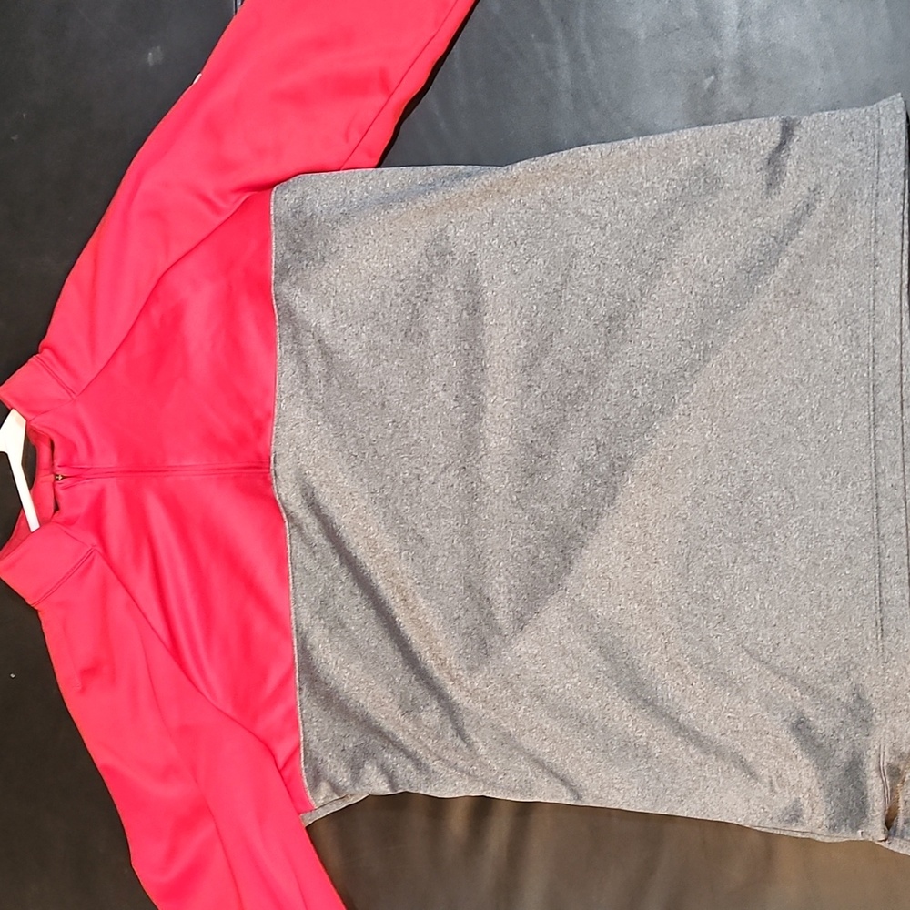 NIKE Red and Grey Quarter Zip